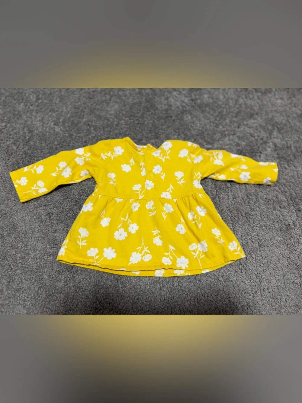 Carters Yellow Floral Peplum Top Baby Girl 6 Months